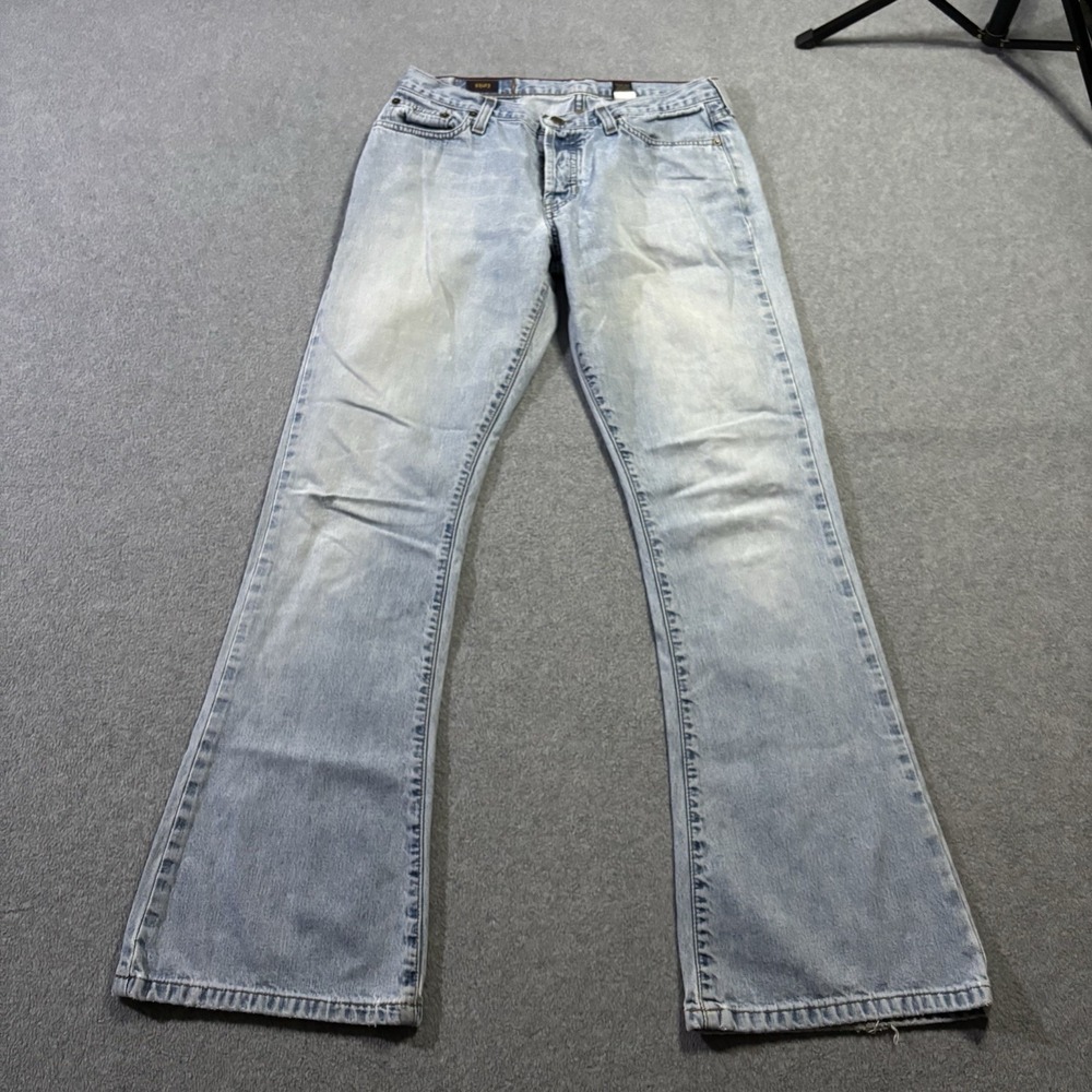 Vtg Abercrombie & Fitch 1892 Flare Jeans Womens 4R Button Fly Light Wash 432-51